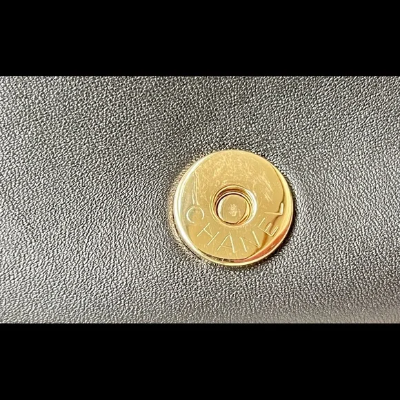 AUTH CHANEL 19K CC Mania Small Flap Bag BLACK/GOLD Full Set RECEIPT - Picture 9 of 12